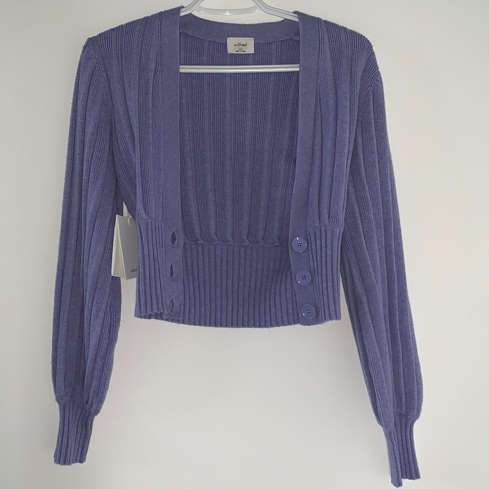 Aritzia Wilfred Plunge Front Cardigan XXS - Picture 2 of 3